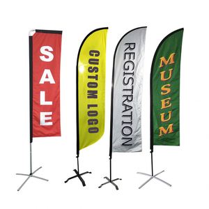 Beach Flag Stand Polyester Feather Flying Beach Flag Durable Windproof Beach Flag - Product Image 1