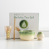 Ensemble Matcha Classique Personnalisé – Bol en Bambou et Céramique avec Bec Verseur 500ml, Kit de Voyage, Boîte Cadeau Personnalisable, Vente en Gros