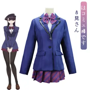 Shouko Komi裙子套装动漫Komi不能沟通Komi san wa Comyushou deu Cosplay服装高中校服