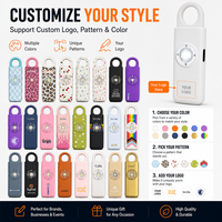 Alarme de sécurité SOS rechargeable par USB avec logo personnalisé, dispositif d'autodéfense personnalisé en plastique et métal