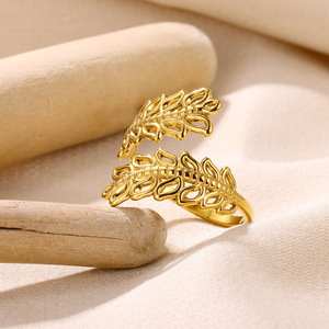 Go Party Simple 11 stili in acciaio inox gioielli in conchiglia di fiori anelli aperti regolabili anello da dito per donne ragazze - Product Image 4