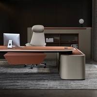Vente directe d'usine meubles en forme de L directeur exécutif chef de la direction table de bureau avec armoire