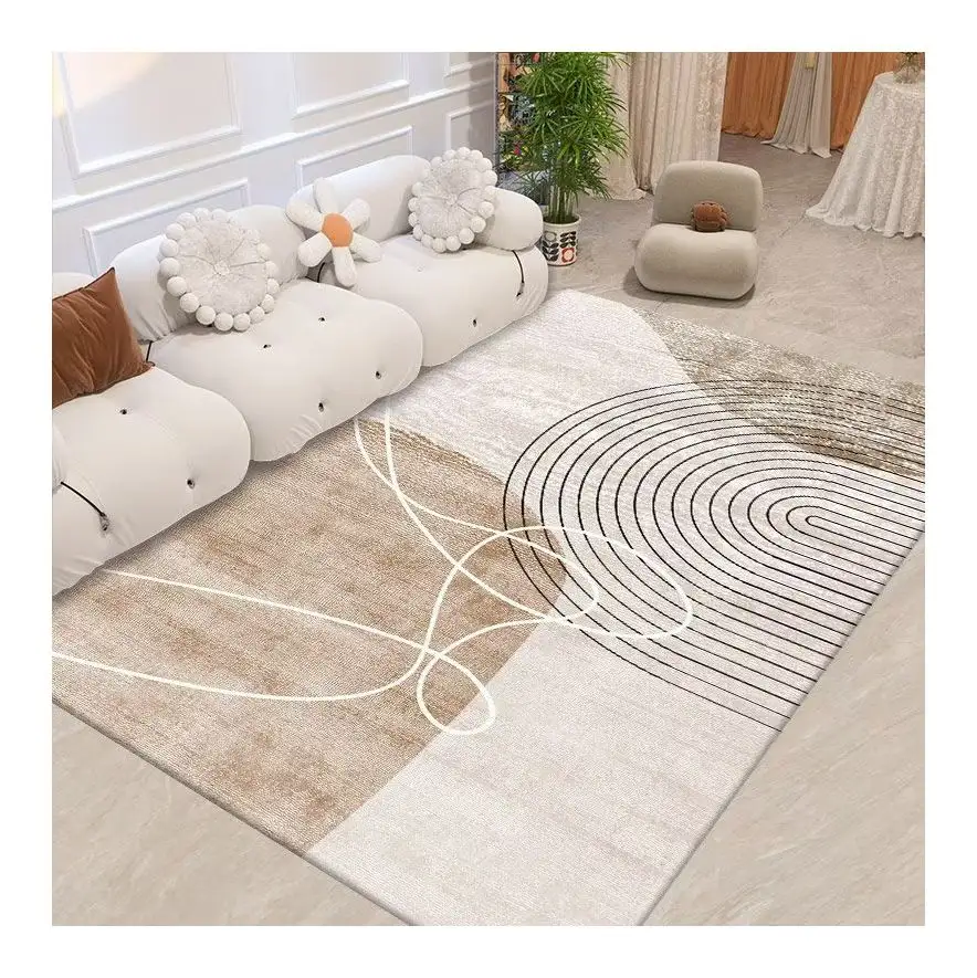 Fabrik Super Soft Abstract Bedruckte Mikro faser Faux Kaschmir Wollte ppich Wohnzimmer Kaschmir zottelige Teppiche und Teppich