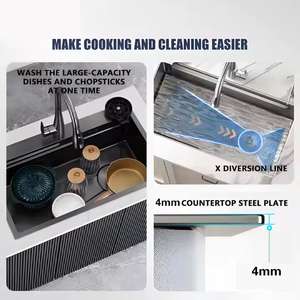 Nouvelle Évier de Cuisine Monobloc en Acier Inoxydable Noir, Grande Taille, Fait Main, Haute Qualité, <span class=keywords><strong>Prix</strong></span> pour Commande en Gros - Product Image 3
