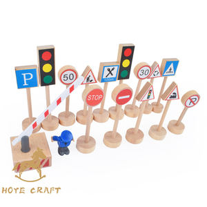 HOYE CRAFT – blocs <span class=keywords><strong>de</strong></span> construction <span class=keywords><strong>de</strong></span> panneaux <span class=keywords><strong>de</strong></span> circulation en bois, jouets éducatifs pour enfants, 15 pièces - Product Image 1