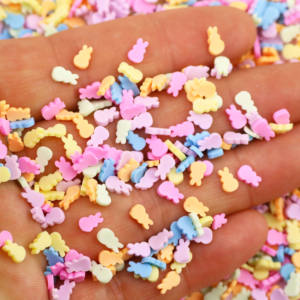 Pâques printemps couleur vive lapin polymère argile arrose tranches lapin de Pâques pour Slime artisanat ongles déco gobelet résine charges - Product Image 3