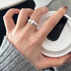 Anillo Ovalado Geométrico Estilo Japonés Coreano, Plata de Ley S925, Anillo para el Dedo Índice, Joyería para Mujer, Regalo - Product Image 5