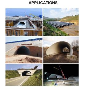 Lên đến 6000 mét đường kính lớn vòm Ống lắp ráp sóng cống ống kim loại cho ngầm drainpipe - Product Image 6