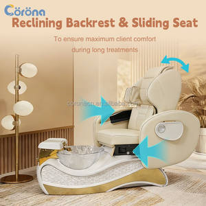 كرسي تدليك فاخر للظهر مع حوض للقدمين لصالونات الأظافر ومراكز التجميل - Product Image 3