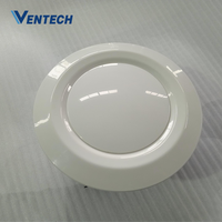 Vannes à disque en plastique modernes pour plafond, diffuseur d'air de retour circulaire pour système de ventilation CVC