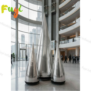 大型反射インフレータブルコーンイベントデコレーションプロモーションディスプレイ巨大アートインスタレーションブローアップミラーコニカル - Product Image 4