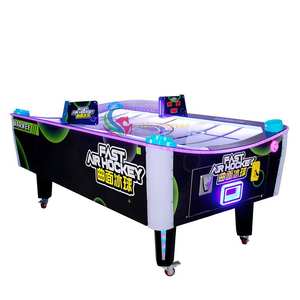 Machine de hockey sur air classique de divertissement d'arcade électrique de luxe sportive à table incurvée, à jeton électronique - Product Image 1