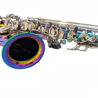 Colorful Lacquer Surface Brass Polished Rust Resistant Eb Alto Saxophone Silver Buttons Abalone Shell Inlay Keys Professional