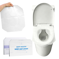 Protège-siège de toilette jetable, imperméable, jetable dans les toilettes, portable, pour voyage, hôtel, salle de bain, protection sanitaire
