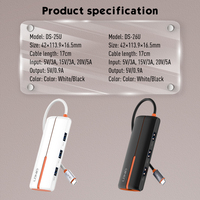 LDNIO Adaptor Multi-fungsi Tipe C HUB 6 in 1 Docking Station USB C Hub untuk Mac Pro USB 3.0 Splitter Aksesoris Komputer