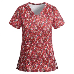 Nuevas llegadas: Conjunto de uniforme médico HNANG para mujer, tela de punto, elastano/poliéster, para uso hospitalario, en stock. - Product Image 2