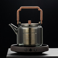 Shiqi tout-en-un titane faisceau de levage verre résistant à la chaleur cuisinière électrique théière pour théière ménage café et thé ensemble
