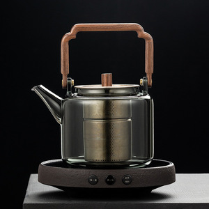 Shiqi teko Titanium semua dalam satu, teko teh kompor listrik kaca tahan panas, sinar angkat untuk pembuat teh rumah tangga, Set Kopi & Teh - Product Image 4