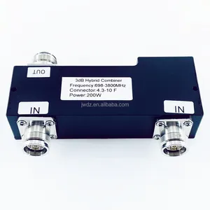 698-3800MHz 200w 2*1 3dB hibrid kuplör hibrid birleştirici 2 in 1 out 3dB hibrid birleştirici N 4.3-10 DIN konnektör
