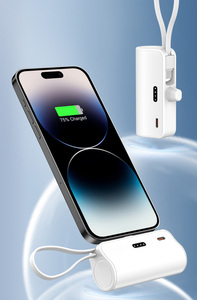 Cargador Portátil Compacto de 5000mAh con Cables de Carga Integrados y Conector Tipo-C, con Indicador Luminoso de Energía - Product Image 6