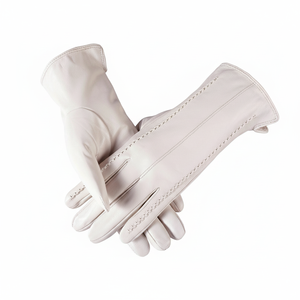 Guantes de cuero genuino de moda para hombres y mujeres, Forro cálido de invierno con capacidad de pantalla táctil para clima frío - Product Image 1