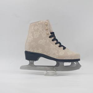 सुरुचिपूर्ण बेज उभरा प्रिंट बर्फ स्केट्स-महिलाओं के फैशन आकृति थर्मल अस्तर के साथ महिलाओं का फैशन आंकड़ा स्केट्स - Product Image 4