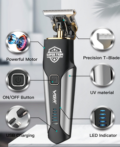 Macchina <span class=keywords><strong>per</strong></span> tagliare i capelli <span class=keywords><strong>professionale</strong></span> tagliacapelli elettrico <span class=keywords><strong>barba</strong></span> Trimmer Cordless taglio di capelli macchina T9 Zero taglio macchina - Product Image 2