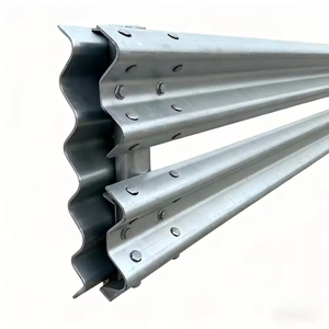 Barrière de sécurité routière en acier Q235/Q355 de 2,5 mm avec revêtement en zinc de 550 g, certifiée EN 1317, protection H1W2, barrière anti-collision pour autoroute - Product Image 1