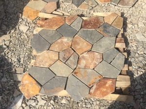 Gạch Đồng Tự Nhiên Rỉ Sét Phá Vỡ Tường Và Sàn Đá Phiến Ngẫu Nhiên - Product Image 4