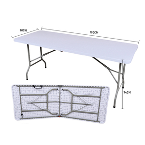 <span class=keywords><strong>Table</strong></span> <span class=keywords><strong>pliante</strong></span> en plastique multifonctionnelle pour la maison, le bureau, les pique-niques, les réceptions, les événements - Product Image 6
