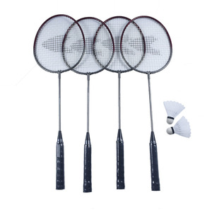 Ensemble de raquettes de <span class=keywords><strong>badminton</strong></span> pour 4 joueurs, système de filet portable, poteaux, volants, équipement sportif pour jardin, plage, famille, jeux en plein air - Product Image 3