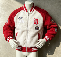 Blouson bomber réversible en sherpa rose/vert pour homme, coupe-vent, avec logo brodé, accessoires grecs de sororité