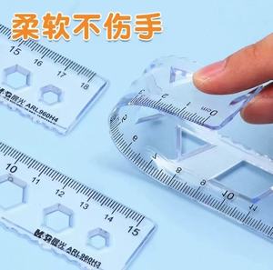 Juego de reglas flexibles de dibujo para estudiantes escolares, lote maestro suave de PVC, Color de Pvc suave para reglas, productos de papelería - Product Image 5