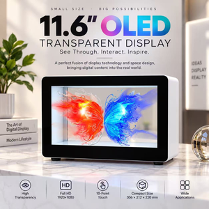 จอแสดงผล OLED โปร่งใสขนาด 11.6 นิ้ว ความละเอียด Full HD รองรับการสัมผัส 10 จุด สำหรับตั้งโต๊ะ ใช้สำหรับโชว์สินค้าในร้านค้าปลีก เพื่อการโฆษณาและโปรโมชั่น - Product Image 1