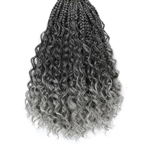 Dea scatola trecce uncinetto <span class=keywords><strong>capelli</strong></span> per donne Boho Box trecce uncinetto con estremità ricci Pre in loop trecce bohémien <span class=keywords><strong>capelli</strong></span> uncinetto - Product Image 4