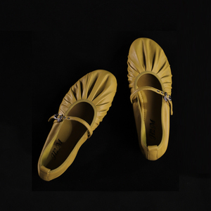 Guangzhou fábrica de zapatos de cuero genuino marca original personalizado al por mayor plisado Mary Janes mujeres zapatos planos señoras Sandalias planas - Product Image 5