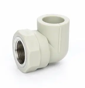 DESO plumbing material ppr water pipe fittings elbow energy-saving brass insert plastic plumbing ppr pipe fittings