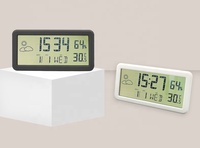 Horloge de Station météo fine murale/Table intelligente avec affichage de la température et de l'humidité, offre spéciale