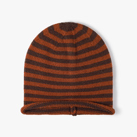 Bonnet en tricot jacquard long et ample, bicolore et rayé, élégant, en acrylique, unisexe, multicolore, pour l'extérieur, l'hiver, le ski