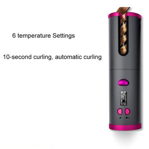 Alat penata rambut elektrik 2 dalam 1, alat pengeriting Wig bentuk putar Spiral berkualitas bagus dan pelurus suhu panas - Product Image 5