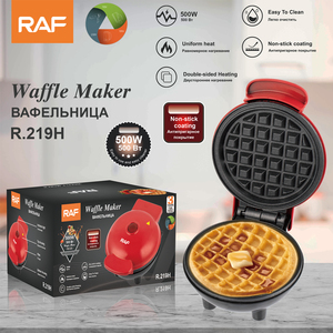 RAF 500W Multifunctional 12cm Diameter Mini <b>Waffle</b> <b>Maker</b> Breakfast Cake Sandwich Double-Sided Heating <b>Waffle</b> <b>Maker</b> Cake - Product Image 6