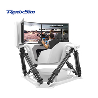 Renixsim Commercial Theme Park Racing Full Motion Sim Racer Cockpit Simulator Sim Racing Rig 6 Actuator Set