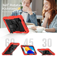 Étui pour tablette avec béquille rotative à 360 degrés pour Redmi Pad SE 8,7 pouces, étui en PC coloré antichoc