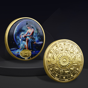 Monete Commemorative in lega da collezione con dodici <span class=keywords><strong>segni</strong></span> zodiacali personalizzati e costellazione di monete in rilievo in metallo con stampa personalizzata - Product Image 4