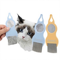 Peigne facial pour animaux de compagnie avec loupe - Élimination des taches et des puces