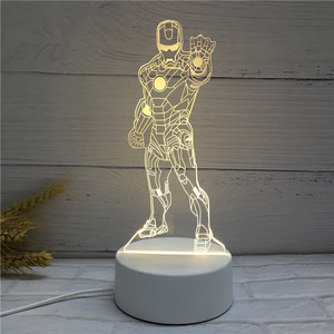 3D Acrylic dạ quang bằng gỗ nhựa USB tự làm bảng máy tính bảng phòng ngủ ban đêm ánh sáng đèn tùy chỉnh trang trí bàn - Product Image 2
