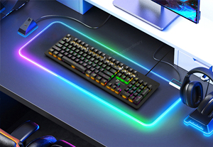 Clavier de jeu mécanique filaire ergonomique RVB à touches complètes, idéal pour les joueurs sur PC, accepte la personnalisation du logo OEM - Product Image 5