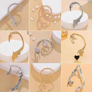 Pendientes de Oreja con Diseño de Dragón, Murciélago y Águila, Estilo Nórdico Tradicional, Material de Aleación, Joyería, Proveedor de Pendientes - Product Image 3