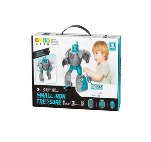 OBSO Piccolo Robot Trasformabile in Ferro, Kit Educativo STEM 3 in 1 per Bambini dai 3 Anni in su - Product Image 1