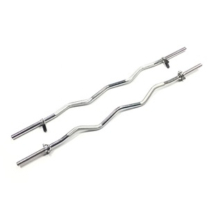 Home Gym Solid Steel Chrome 1 Inch <strong>Weight</strong> Lifting <strong>Bar</strong> 47 Inch 25mm 28mm 30mm Threaded EZ <strong>Curl</strong> <strong>Bar</strong> - Product Image 6